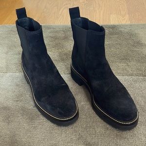Tory Burch black suede Chelsea boot